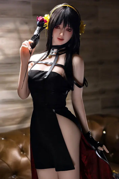 SY Doll | 160 cm große, asiatische Schönheit mit pinken Haaren und großem Busen – lebensechte TPE-Sexdoll – Fiora