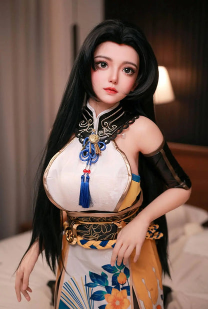 Tsuchimikado Koharu Naraka Bladepoint BJD sex doll in kneeling pose - half body length close up