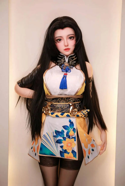 Tsuchimikado Koharu Naraka Bladepoint BJD sex doll in standing pose on a white background - Visit toplovedoll.com to see more of it.