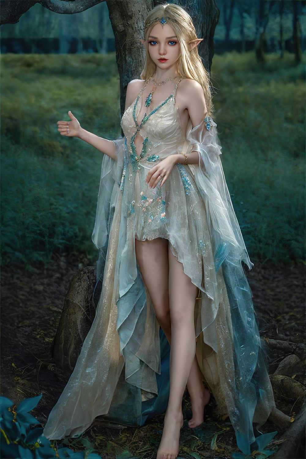 SY Doll | 150cm/4ft9 Flat Breasts Lovely Elf Cosplay Realistic Full Silicone Sex Doll - Ailsa - TLD