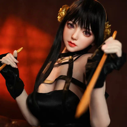 SY Doll | 160 cm große, asiatische Schönheit mit pinken Haaren und großem Busen – lebensechte TPE-Sexdoll – Fiora
